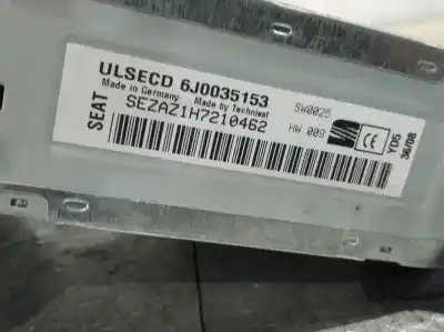 Автозапчастина б/у аудіо система / радіо cd для seat ibiza (6j5) 1.6 16v посилання на oem iam 6j0035153