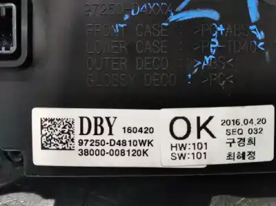 Peça sobressalente para automóvel em segunda mão comando de sofagem (chauffage / ar condicionado) por kia optima (jf) 1.7 crdi referências oem iam 97250d4810wk  