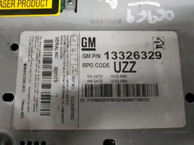 Автозапчастина б/у аудіо система / радіо cd для opel insignia a sedán (g09) 2.0 cdti (69) посилання на oem iam 13326329  