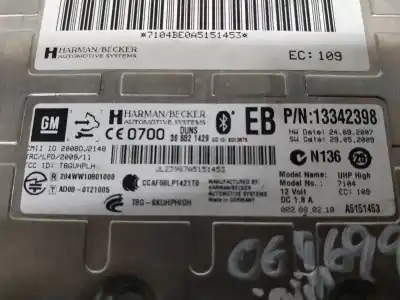 Автозапчастина б/у електронний модуль для opel insignia a sedán (g09) 2.0 cdti (69) посилання на oem iam 13342398  