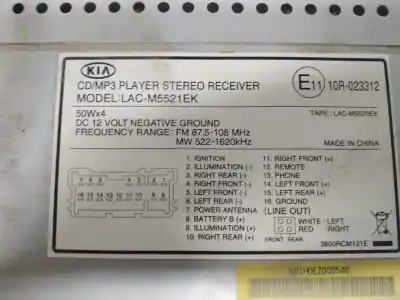 Second-hand car spare part audio system / radio cd for kia sorento (bl) (2002->) 2.5 crdi oem iam references e1110r023312