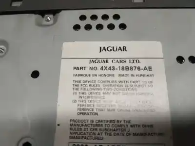 Second-hand car spare part audio system / radio cd for jaguar x-type 2.0 d sport [2.0 ltr. - 96 kw diesel cat] oem iam references 4x4318b876ae  