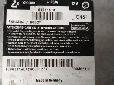 Gebrauchtes Autoersatzteil Steuergerät Airbag zum FIAT STILO (192)  OEM-IAM-Referenzen 51711816  