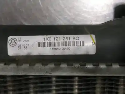 Peça sobressalente para automóvel em segunda mão radiador de água por seat leon (1p1) 1.6 referências oem iam 1k0121251bq