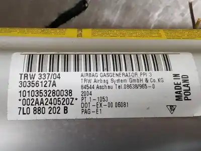Second-hand car spare part front right air bag for porsche cayenne (typ 9pa) básico oem iam references 7l0880202b
