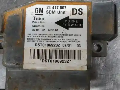 Second-hand car spare part airbag control unit for opel corsa c comfort oem iam references 24417007  