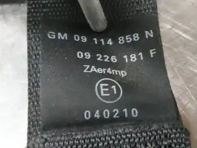 Pezzo di ricambio per auto di seconda mano cintura di sicurezza anteriore destra per opel corsa c comfort riferimenti oem iam 09226181f  