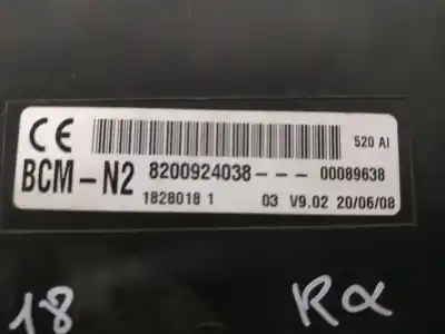 Автозапчасти б/у блок реле/предохранителей за renault kangoo ii (f/kw0) (2008->) 1.5 dynamique ´´all road´´ [1.5 ltr. - 78 kw dci diesel] ссылки oem iam 8200924038  