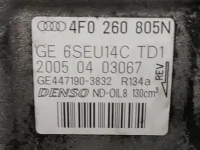 Second-hand car spare part air conditioning compressor for audi a6 berlina (4f2) 3.0 tdi quattro (165kw) oem iam references 4f0260805n