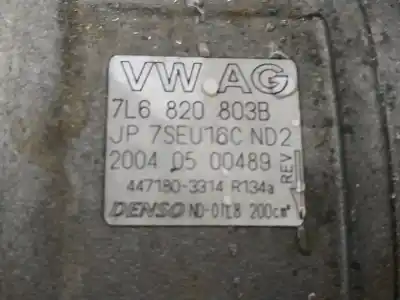 Pezzo di ricambio per auto di seconda mano COMPRESSORE ARIA CONDIZIONATA per VOLKSWAGEN TOUAREG (7LA)  Riferimenti OEM IAM 7L6820803B  