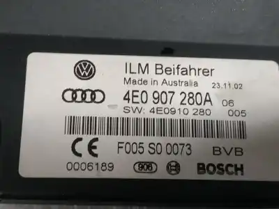Second-hand car spare part electronic module for audi a8 (4e2) 3.7 quattro oem iam references 4e0907280a  