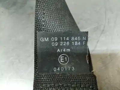 Pezzo di ricambio per auto di seconda mano cintura di sicurezza posteriore sinistra per opel corsa c comfort riferimenti oem iam 09114845n  
