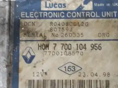 Pezzo di ricambio per auto di seconda mano centralina motore per renault kangoo (f/kc0) authentique 64 cv / 47 kw riferimenti oem iam 7700104956  
