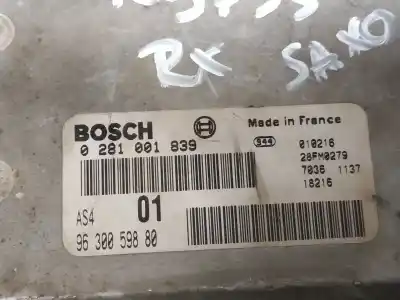 Pièce détachée automobile d'occasion CALCULATEUR MOTEUR ECU pour CITROEN SAXO  Références OEM IAM 9630059880  