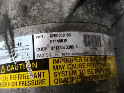 Second-hand car spare part AIR CONDITIONING COMPRESSOR for RENAULT MEGANE II BERLINA 5P  OEM IAM references 8200309193  