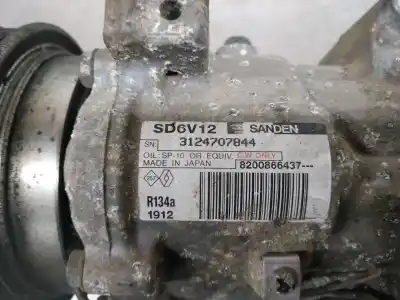 Peça sobressalente para automóvel em segunda mão compressor de ar condicionado a/a a/c por renault clio iii pack authentique referências oem iam 8200866437  