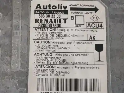 İkinci el araba yedek parçası Hava Yastigi Kontrol ünitesi için RENAULT MEGANE II BERLINA 5P Emotion OEM IAM referansları 8200307800  