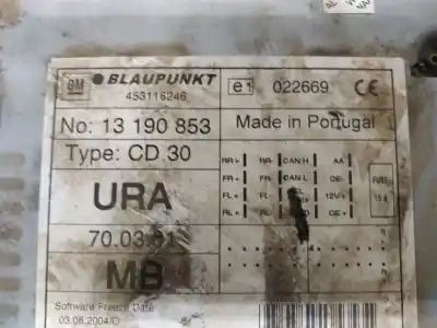 Peça sobressalente para automóvel em segunda mão sistema de áudio / rádio cd por opel meriva cosmo referências oem iam 453116246  