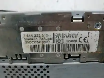 Peça sobressalente para automóvel em segunda mão sistema de áudio / rádio cd por opel meriva cosmo referências oem iam 453116246  