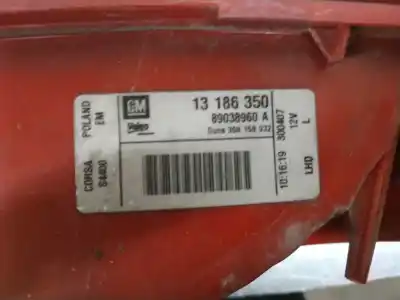 Pezzo di ricambio per auto di seconda mano lampada posteriore sinistra per opel corsa d cosmo riferimenti oem iam 13186350  