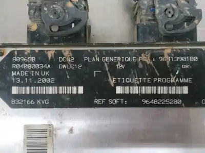Peça sobressalente para automóvel em segunda mão centralina de motor uce por citroen berlingo 1.9 d multispace referências oem iam 9648225280  