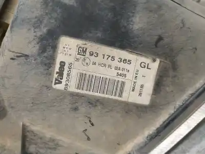 Peça sobressalente para automóvel em segunda mão farol / farolim direito por opel meriva cosmo referências oem iam 93175365  