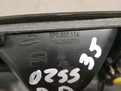Peça sobressalente para automóvel em segunda mão puxador interior dianteiro direito por seat leon (1p1) reference referências oem iam 5p0837114  