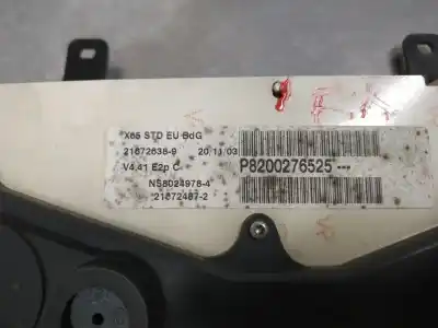 Pezzo di ricambio per auto di seconda mano pannello degli strumenti per renault clio ii fase ii (b/cb0) base authentique 65 cv / 48 kw riferimenti oem iam p8200276525  