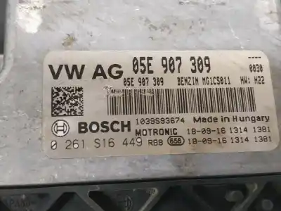 Peça sobressalente para automóvel em segunda mão centralina de motor uce por seat leon (5f1) fr referências oem iam 05e907309  