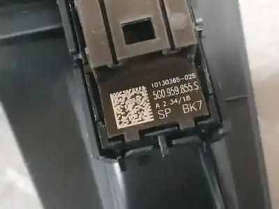 Peça sobressalente para automóvel em segunda mão botão / interruptor elevador vidro traseiro direito por seat leon (5f1) fr referências oem iam 5g0959855s  
