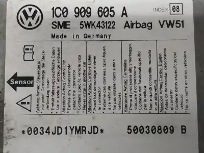 Second-hand car spare part Airbag Control Unit for SEAT LEON (1M1) Signo OEM IAM references 1C0909605A  