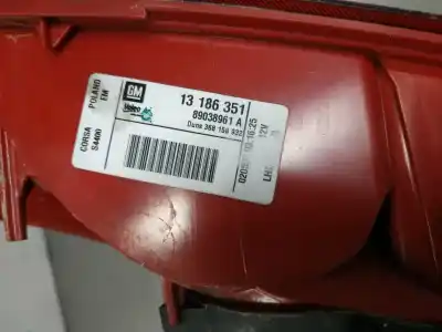 Pezzo di ricambio per auto di seconda mano luci posteriori destra per opel corsa d cmon riferimenti oem iam 13186351  