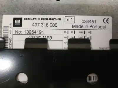 Автозапчасти б/у аудиосистема / радио cd за opel corsa d cmon ссылки oem iam 13254191  