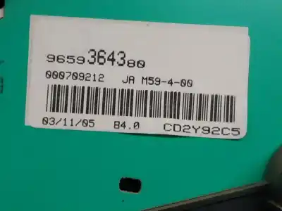 Peça sobressalente para automóvel em segunda mão quadrante por citroen berlingo 2.0 hdi magic familiar referências oem iam 9659364380  