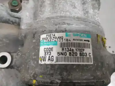 Peça sobressalente para automóvel em segunda mão Compressor De Ar Condicionado A/a A/c por AUDI A3 (8P) 2.0 TDI Ambiente (DPF) (125kW) Referências OEM IAM 5N0820803C  
