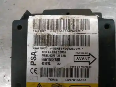 Peça sobressalente para automóvel em segunda mão centralina de airbag por citroen c2 audace referências oem iam 9661532780  