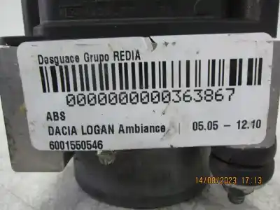 Автозапчастина б/у абс для dacia logan 1 express k9k792 посилання на oem iam 6001550546  