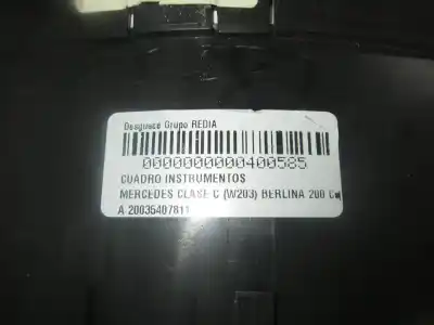 Автозапчастина б/у панель інструментів для mercedes-benz clase c (w203) c 200 kompressor (203.042) посилання на oem iam a2035407811  