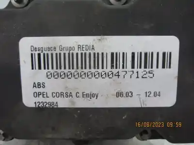 Автозапчасти б/у абс за opel corsa c g-z12xe ссылки oem iam 0265231306  