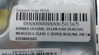 Автозапчасти б/у подушка безопасности передняя правая за mercedes-benz clase c (w203) c 200 kompressor (203.042) ссылки oem iam a2038602605  