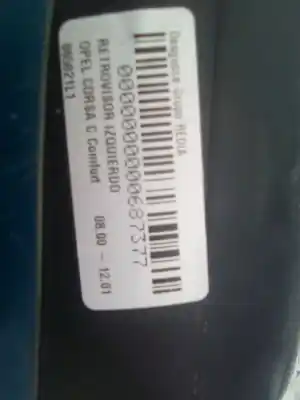 Second-hand car spare part left rearview mirror for opel corsa c z17dth oem iam references 065021l1  