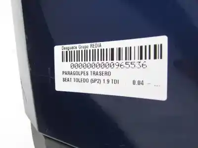 Second-hand car spare part rear bumper for seat toledo (5p2) stylance / style oem iam references 5p5807347  