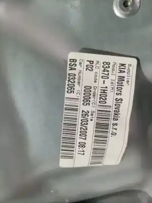 Gebrauchtes Autoersatzteil fensterheber hinten links zum kia ceed (ed) d4fb-u oem-iam-referenzen 834701h020  