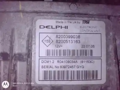 İkinci el araba yedek parçası ecu motor kontrol cihazi için renault modus / grand modus (f/jp0_) 1.5 dci (fp0f, jp0f) oem iam referansları 8200399038  