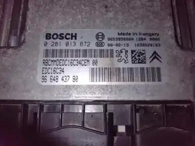 Second-hand car spare part ecu engine control for citroen c4 picasso i monospace (ud_) 1.6 hdi oem iam references 0281013872  