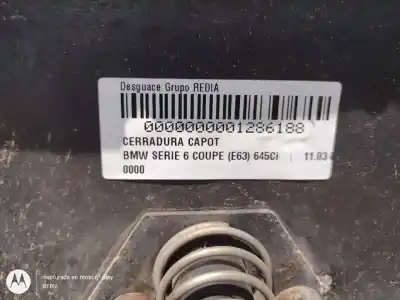 Second-hand car spare part bonnet lock for bmw 6 (e63) 645 ci oem iam references   