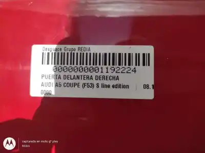 Автозапчастина б/у передні праві двері для audi a5 (f53, f5p) 40 tdi посилання на oem iam   
