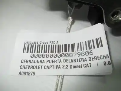 Автозапчастина б/у замок передній праві двері для chrysler voyager iv (rg, rs) 2.8 crd посилання на oem iam a081876  