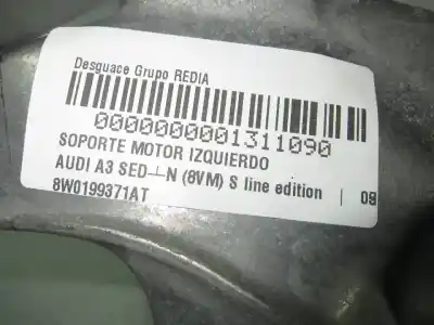 Second-hand car spare part left engine support for audi a3 sedán (8vm) crl oem iam references 8w0199371at  