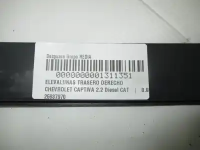 Автозапчасти б/у задний правый стеклорегулятор за chrysler voyager iv (rg, rs) 2.8 crd ссылки oem iam 25937970  